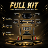 Pièces de voiture : Pare-chocs avant et phares pour Toyota Prado 150 FJ150 (2010-2017), kit carrosserie de mise à niveau facelift 2020-2023, accessoire de tuning