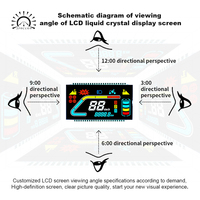 Affichage LCD segmenté pour compteur de vitesse de moto, haute résistance au contraste, haute fiabilité, module LCD VA, personnalisation en usine