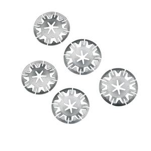N90796501 Pièces de carrosserie automobile Clip de fixation rond argenté Joint métallique verrouillable <span class=keywords><strong>Rondelle</strong></span> en étoile <span class=keywords><strong>Clips</strong></span> de fixation - Product Image 2