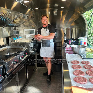 Retro imtiyaz araç <span class=keywords><strong>Catering</strong></span> <span class=keywords><strong>Van</strong></span> cep paslanmaz çelik gıda kamyon Hot Dog sepeti barbekü römork satılık seyyar gıda tezgahı arabaları - Product Image 2