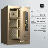 Petit coffre-fort pour usage domestique avec serrure à empreintes digitales et mot de passe WiFi (45x38x32cm)