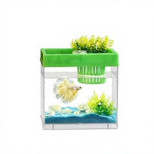 防刮桌面亚克力鱼缸，迷你家用养鱼设备，节省空间的观赏鱼缸 - Product Image 4