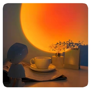 Lampe de chevet <span class=keywords><strong>robot</strong></span> USB populaire, projecteur astronaute, décoration lumineuse d'ambiance, lampe coucher de soleil rechargeable - Product Image 2