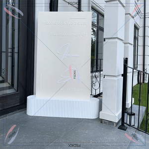 FSDKX Custom ize Large Backdrop Stand Board PVC Acryl Willkommen schild Stand für Hochzeits bankett Hotel Arragement - Product Image 5