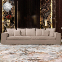Canapé sectionnel BABYLON de luxe, design moderne, en cuir véritable, meubles de salon, structure en bois massif, acier inoxydable