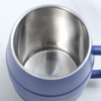 Tasse à thé au lait isotherme personnalisée de 16 oz, à double paroi, en acier inoxydable, avec poignée