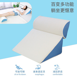 Coussin triangulaire en mousse à mémoire de forme pour le repos au lit et le soutien du dos, usage adulte - Product Image 2