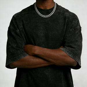 कस्टम लोगो विंटेज धोया पुरुषों की टी-शर्ट थोक 100% कपास ओवरसाइज़ लक्जरी गुणवत्ता वाली स्ट्रीटवियर पुरुषों के लिए टी शर्ट - Product Image 4