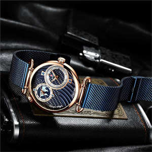 Reloj Deportivo para Hombre RD62002M, Doble Pantalla, Acero Inoxidable, Correa de Malla Delgada, Resistente al Agua, Cuarzo, en Oferta - Product Image 3