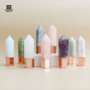 Rouleau de cristal de luxe sur la bouteille de pierre gemme d'huile essentielle de parfum - Product Image 6
