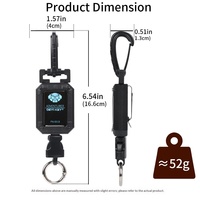 Cordon élastique rétractable anti-perte à haute résilience pour extérieur, porte-clés extensible facile à tirer, impression de logo disponible