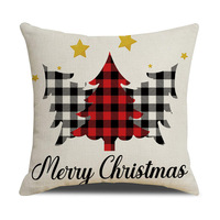 Housse de coussin YINUAN Farm Fresh Christmas, motif camion vintage, sapin, flocon de neige, fermeture éclair, polyester, pour canapé