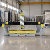 Machine combinée de découpe CNC à 5 axes et jet d'eau, entièrement automatique, pour la découpe de pierre et de marbre, découpeuse à jet d'eau haute précision
