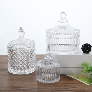 Toptan özel logo lüks 4oz 8oz zarif boş fantezi isıya dayanıklı yuvarlak mum yapımı için şeffaf cam kavanozlar ambalaj - Product Image 6