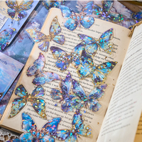 Pack d'autocollants papillons dorés GF, autocollants esthétiques papillons Dream Redemption pour DIY, journal, scrapbooking, décorations