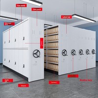 Système de rangement suspendu manuel en acier, compact et mobile, avec étagères mécaniques intelligentes électriques personnalisées et compacteur de dossiers mobile