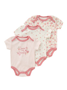 Tutina Estiva a Maniche Corte per Neonati <span class=keywords><strong>6</strong></span>-9 <span class=keywords><strong>Mesi</strong></span> in Morbido Cotone, Confezione da <span class=keywords><strong>3</strong></span> Pezzi - Product Image 6