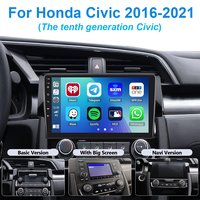 Stereo Mobil untuk Honda Civic 2016 sampai 2021 Android Layar Sentuh IPS Double Din Navigasi GPS Radio Apple CarPlay