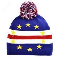 Nouveauté : Bonnet tricoté avec drapeau tunisien pour femmes et hommes, bonnet à pompon, bonnet d'hiver chaud, doux, extensible, pas cher, vente en gros personnalisée