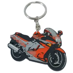 Firmen geschenk Geschäfts geschenke 2D 3D Promotion Geschenke Motorrad form Weich gummi PVC-Schlüssel ring