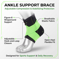 Attelle de cheville respirante personnalisée avec sangles de stabilisation, enveloppe de compression réglable pour soulager la douleur d'une entorse de la cheville
