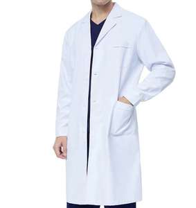 हॉट सेलिंग थोक डॉक्टर वर्दी सफेद लैब कोट प्रयोगशाला वर्दी पहने सफेद मेडिकल स्क्रब - Product Image 1