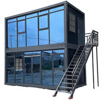 Modulaire Amovible Plat Pack Conteneur Maison Villas Portable En Acier Panneau Sandwich Préfabriqué Moderne Écologique Extérieur