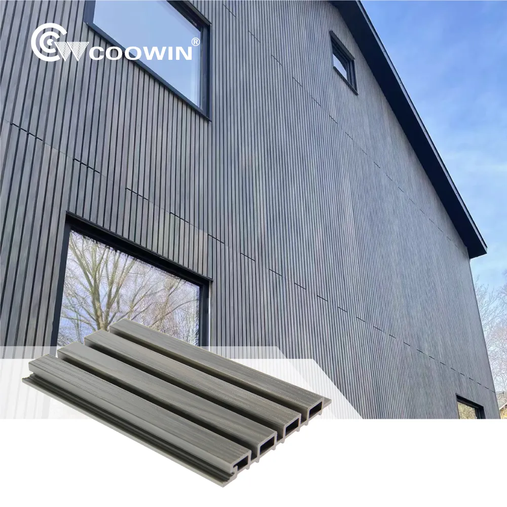 Coowin Outdoor Weven Stijl Exterieur Interieur Tegel Co Extrusie Paneel Wpc Hout Wandbekleding