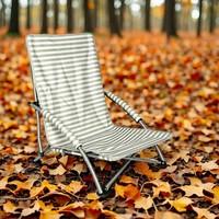 Fauteuil inclinable de camping d'extérieur, chaise de plage, fauteuil de loisirs, dossier bas, dossier haut, chaise pliante, confortable, légère, structure en acier