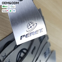 Etiquetas de Identificación Personalizadas de Acero Inoxidable Grabado con Forma Irregular, Logotipo de Marca de Herramientas Grabado, Nombre Cortado con Láser