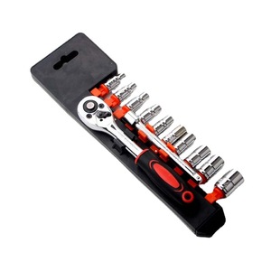 Small Flyback Socket Wrench Set 14 Piece Metric 1/4 Inch Ball Hex Auto Repair Tool Combination - Product Image 4
