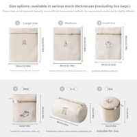 Sac à linge en maille de polyester antibactérien, design anti-déformation pour machines à laver - Protection pour pulls et sous-vêtements