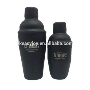 Barra de aço inoxidável com 12oz/18oz, barra de pintura fosca preta, misturador de coquetel marini com cor personalizada e laser logotipo gravado