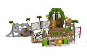 Op Maat Gemaakte Houten Speeltuin Glijbaan Pine Palissander Hout Kist Voor Kinderen Sportpark Winkelcentrum Avontuur Park Bos Bloem - Product Image 3