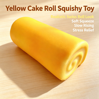 Jouets en forme de gâteau roulé au chocolat, texture moelleuse, pour soulager le stress au bureau