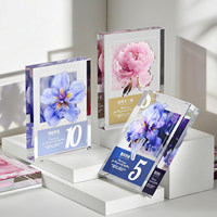Trophée en cristal personnalisable, design créatif gratuit, plaques de récompense en acrylique transparent 3D colorées pour anniversaire, design DIY