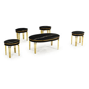 Rosse Modern Wood Metal <b>Nesting</b> Coffee <b>Tables</b> Set From Turkey for Living Room Furniture - Product Image 2