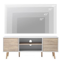 Meuble TV moderne Meuble TV en bois et table basse Table d'angle blanche Meuble de salon Meuble TV