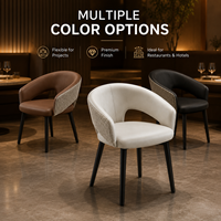 Chaise de salle à manger moderne de style tubulaire, rembourrée, dossier incurvé gris, pieds effilés, pour hôtel et restaurant