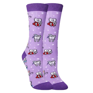 Calzini da donna a tema graziosi e comodi per l'igiene dentale traspiranti a maglia con Design a denti per l'uso quotidiano per l'inverno - Product Image 5