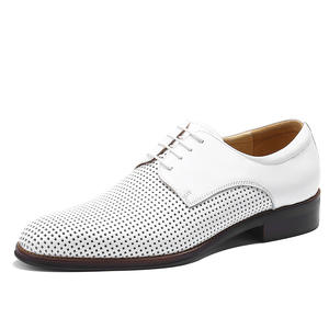 Chaussures en cuir pour hommes décontractées et habillées, en cuir de vache véritable, style anglais, élégantes et respirantes, chaussures habillées pour hommes - Product Image 6