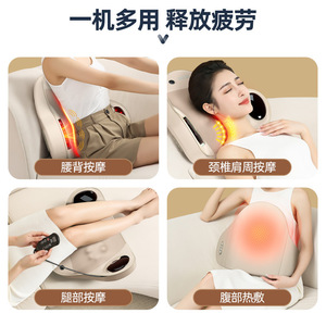 Coussin de massage lombaire personnalisé, fonction pétrissage, à brancher, 36V, en cuir PU, pour la maison et la voiture - Product Image 2