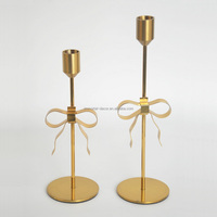 Bougeoirs de fer de décoration de mariage avec le verre