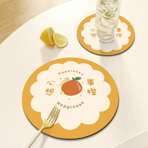 Sous-verre de dessin animé mignon avec logo personnalisé sous-verre d'absorption d'eau de boue de diatomée tapis et coussinets antidérapants - Product Image 6