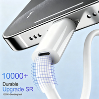 Kabel Pengisian Cepat 60W 3A Tipe-C ke Tipe-C TPE Male to Male, Kabel Sinkronisasi Data untuk Ponsel, Power Bank, Laptop