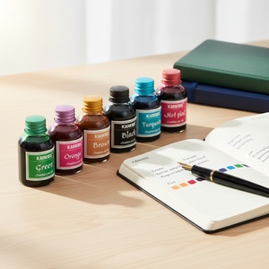 Supercolor Excellent Quality 30ML 10 Color Student Handwriting Fountain <b>Pen</b> Non Carbon Bottled Ink - Product Image 2