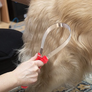 Horshi Heavy-Duty Shedding <span class=keywords><strong>Blade</strong></span> Paardenborstel Schraper Roestvrijstalen <span class=keywords><strong>Curry</strong></span> Kam Schuur Voor Honden (Één Lus) - Product Image 5