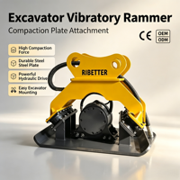 Compacteur à plaques vibrantes REBET pour consolidation des sols, compatible avec les excavatrices universelles, piqueur hydraulique CE