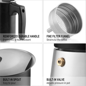 Emode-Cafetera Cubana de Acero Inoxidable, 6 Tazas de Inducción, Cafetera Italiana de 10 oz - Product Image 3