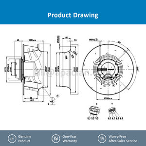 ebmpapst R3G355-AM14-61 230V 2050m3/h EC FFU <b>Fan</b> Filter Unit Refrigeration <b>Air</b> <b>Conditioner</b> Centrifugal Cooling <b>Fan</b> - Product Image 4
